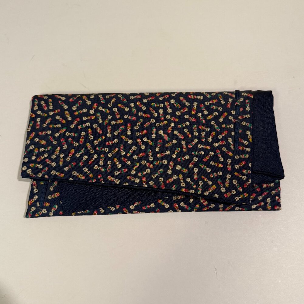 Vintage Japanese fabric foldover wallet or clutch
